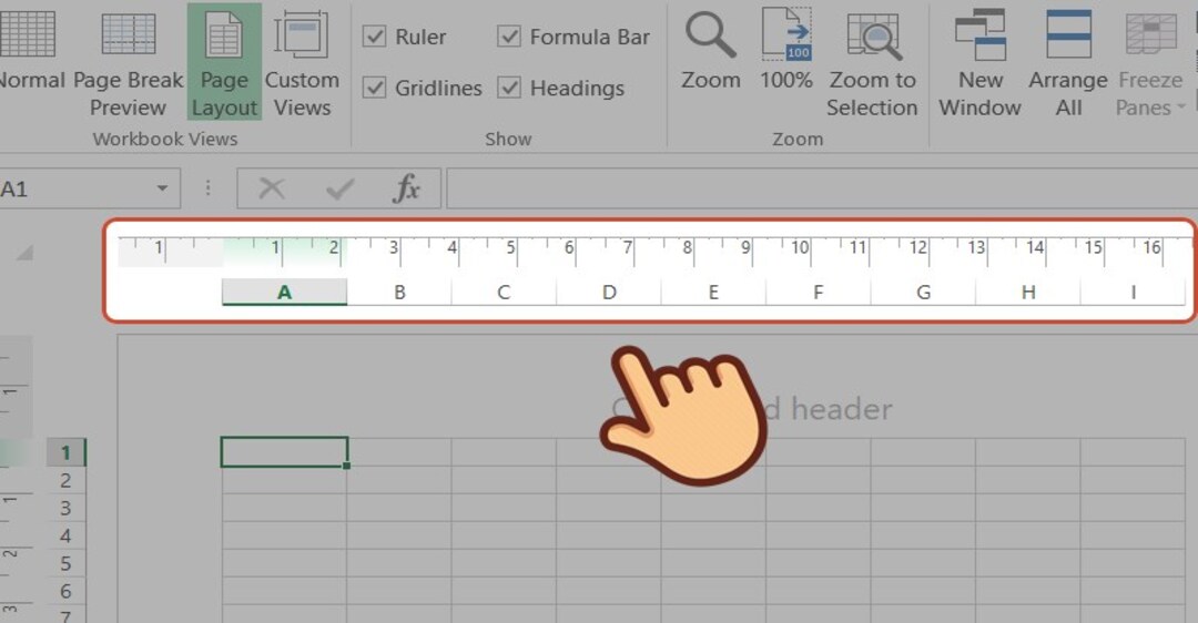 Hướng dẫn cách làm hiện thanh Ruler trong Excel bị ẩn dễ hiểu