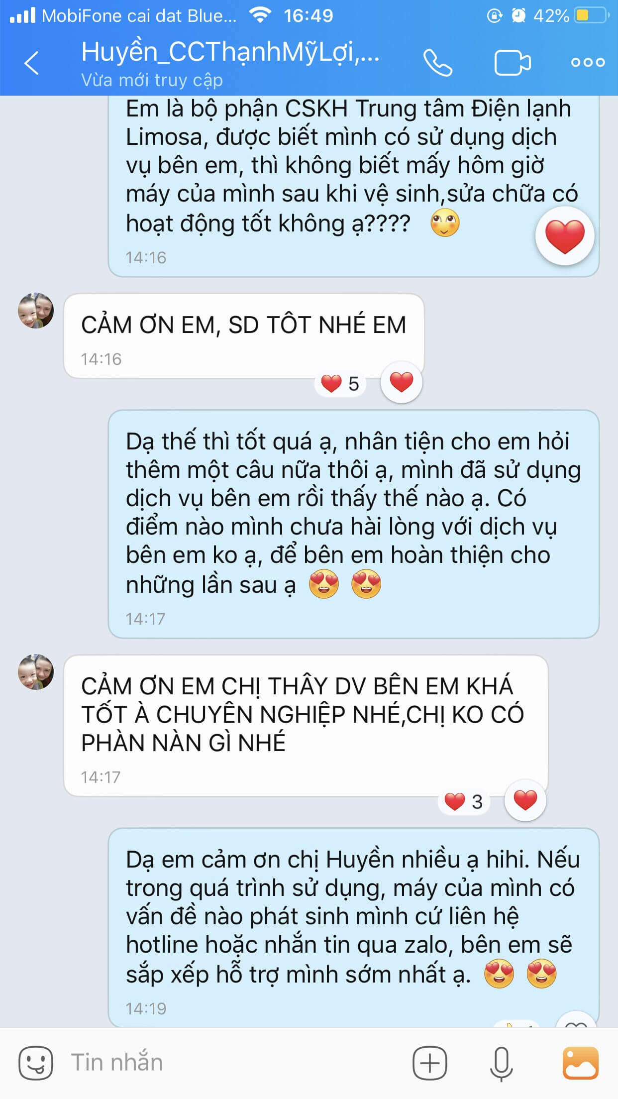 cảm nhận từ khách hàng