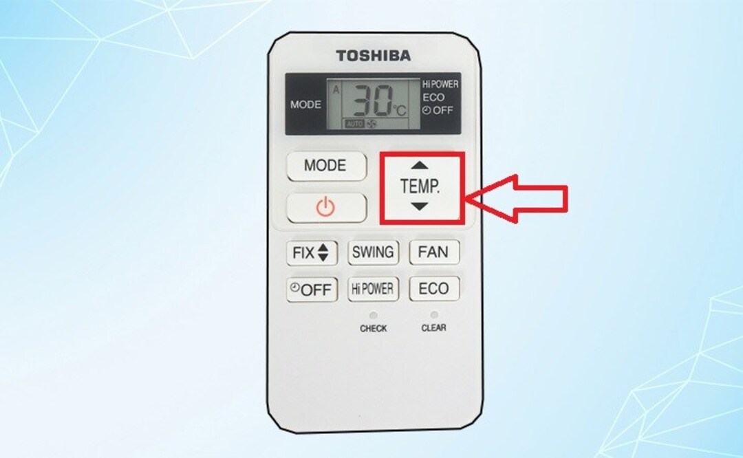 Cách điều chỉnh nhiệt độ remote máy lạnh Toshiba