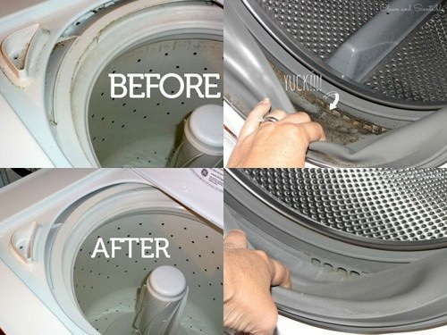 Sử dụng bột tẩy máy giặt
