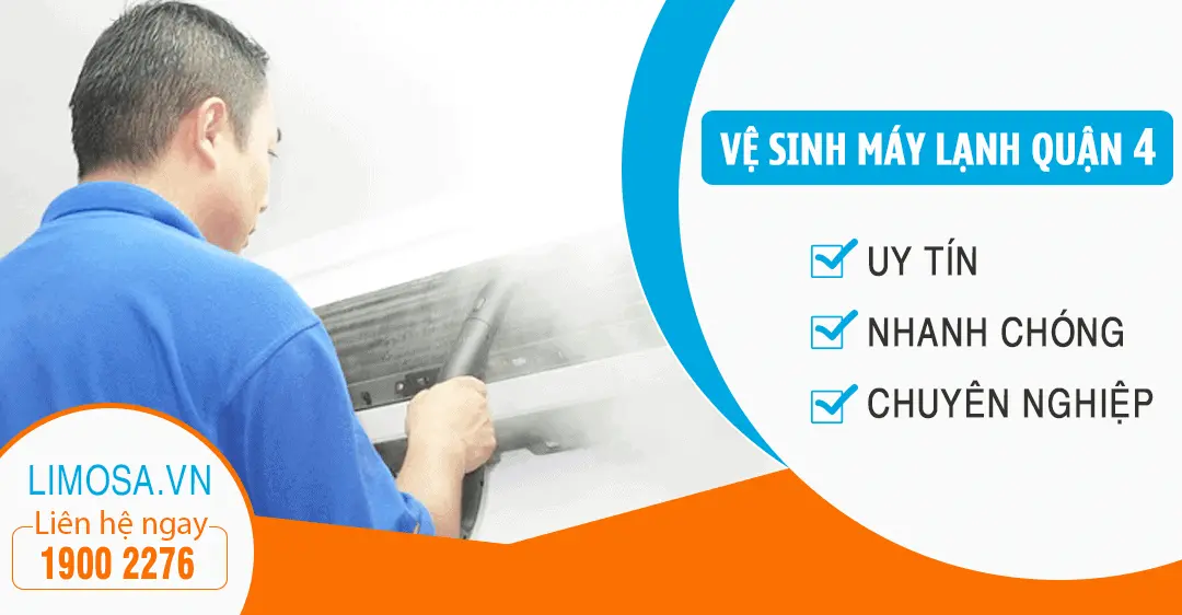 Dịch vụ vệ sinh máy lạnh quận 4 Limosa