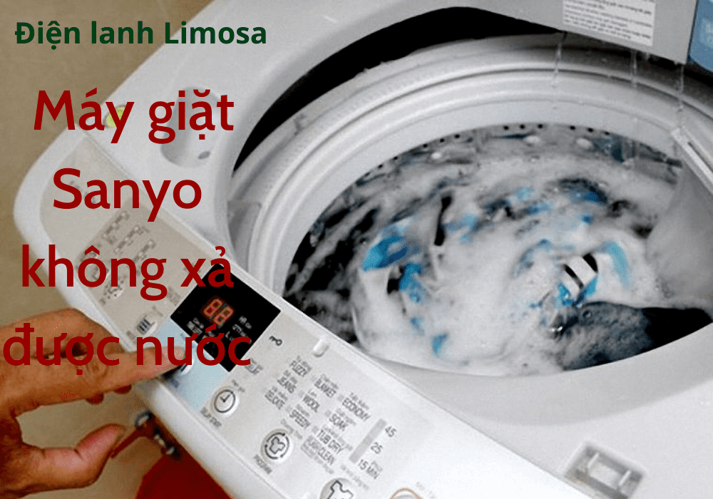 máy giặt sanyo không xả nước
