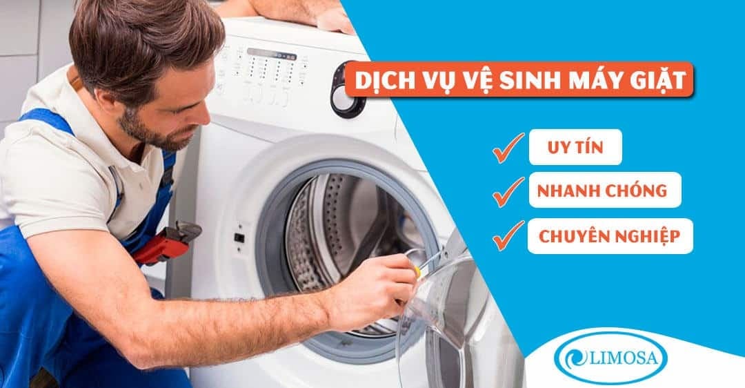 quy trình vệ sinh máy giặt chuẩn 5 sao tại Limosa