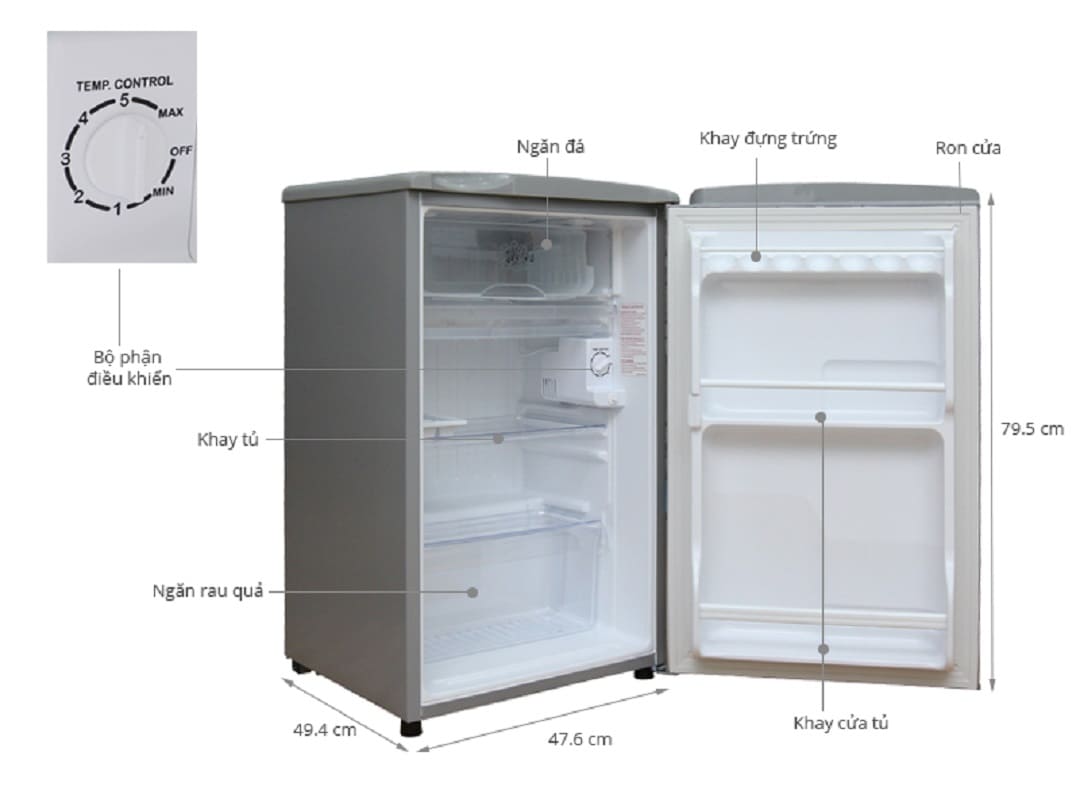cấu tạo tủ lạnh mini