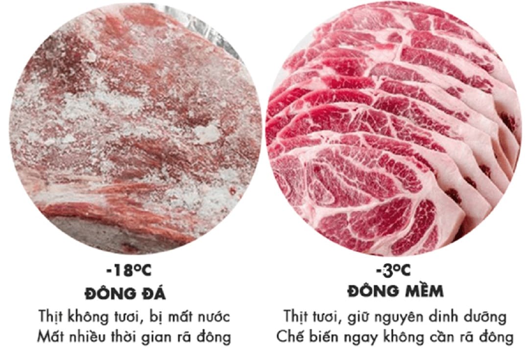 lợi ích tủ lạnh có ngăn cấp đông mềm