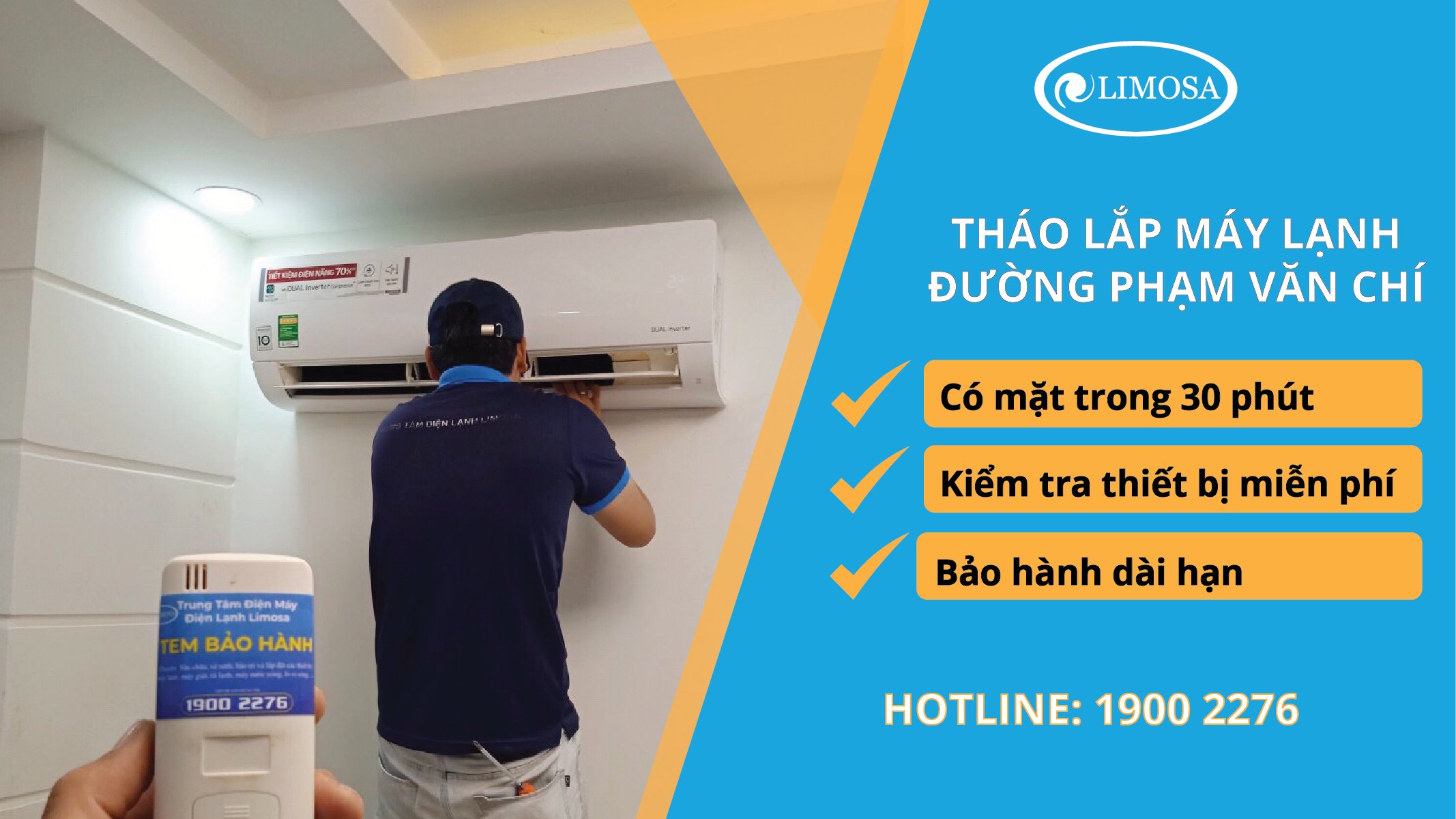 Tháo lắp máy lạnh đường Phạm Văn Chí