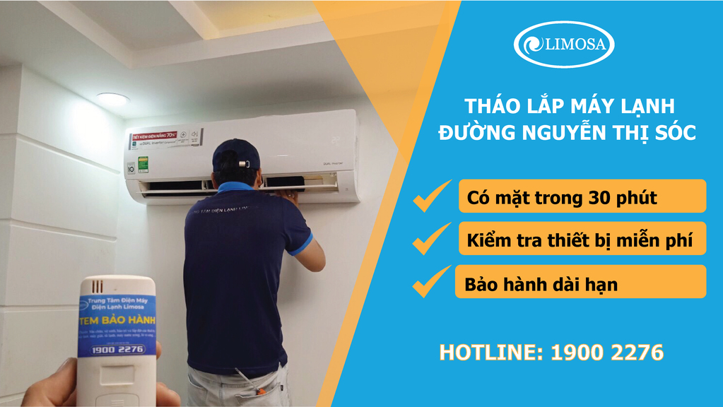 Tháo lắp máy lạnh đường Nguyễn Thị Sóc