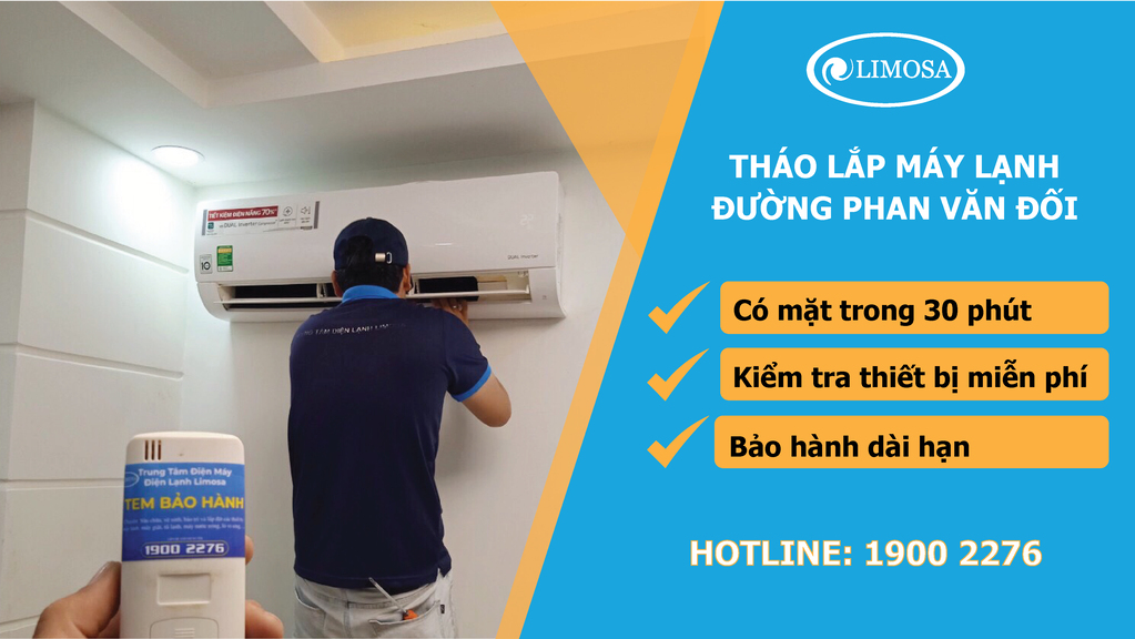 Tháo lắp máy lạnh đường Phan Văn Đối