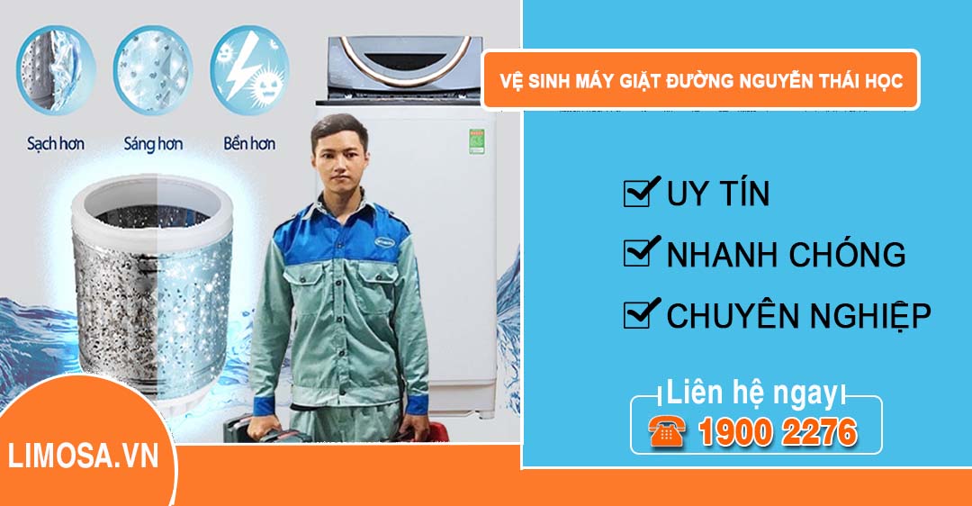 Vệ sinh máy giặt đường Nguyễn Thái Học Limosa
