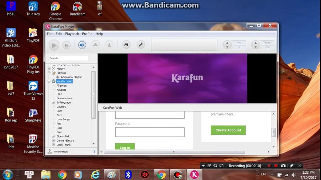 Phần mềm hát Karaoke Karafun player