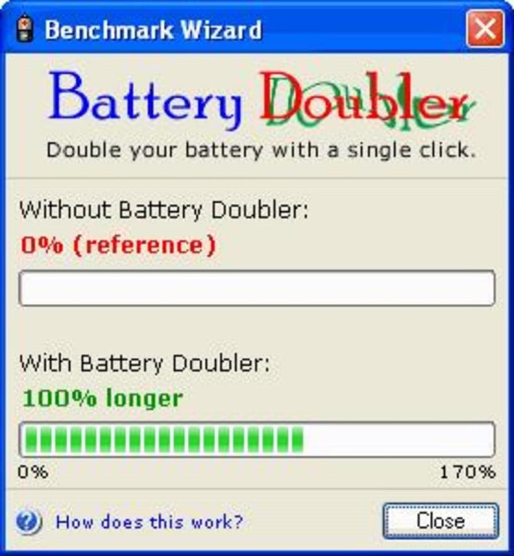 Phần mềm tiết kiệm pin Battery Doubler