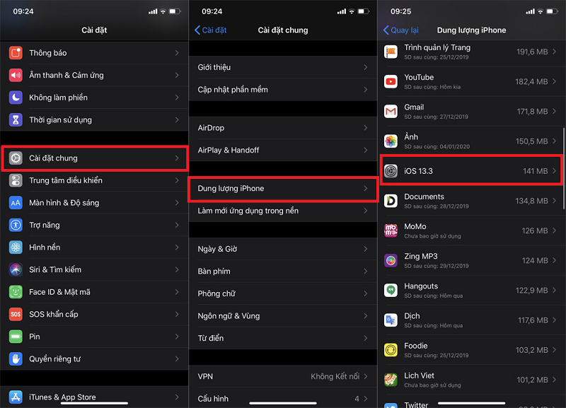 không cập nhật được ios