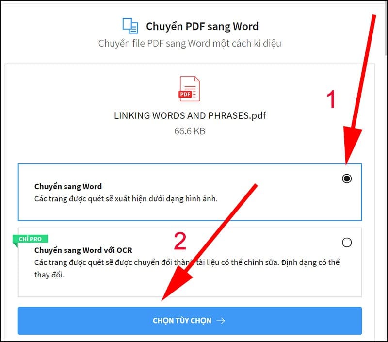 chuyển pdf sang word bằng pdf bằng to word