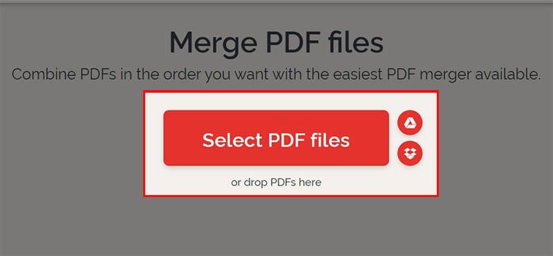 ghép file bằng ilovepdf