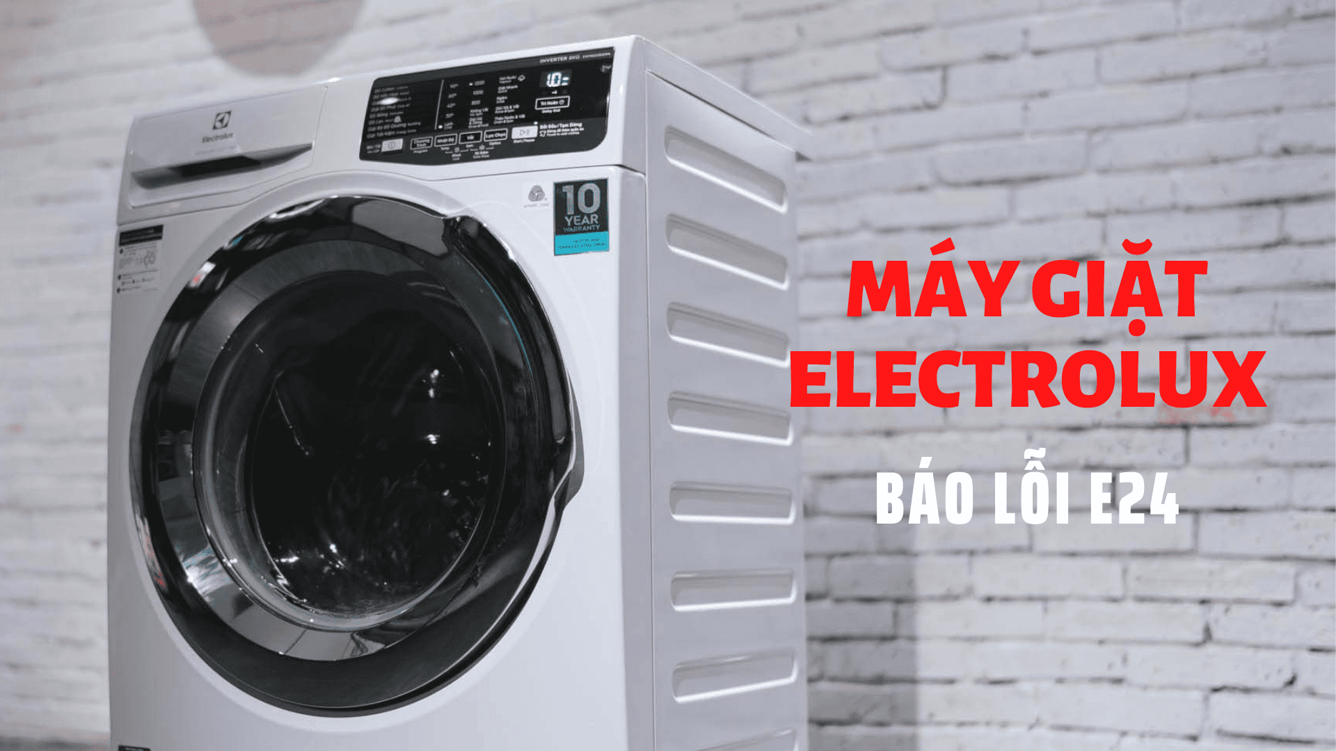 máy giặt electrolux báo lỗi e24