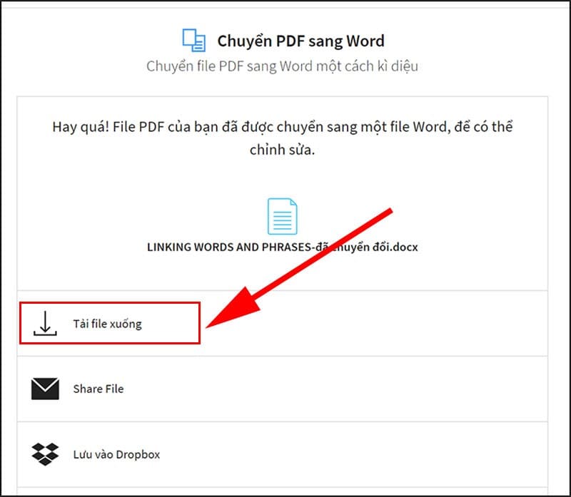 chuyển pdf sang word bằng pdf to word