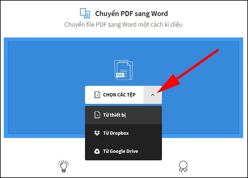 pdf sang word bằng smallpdf