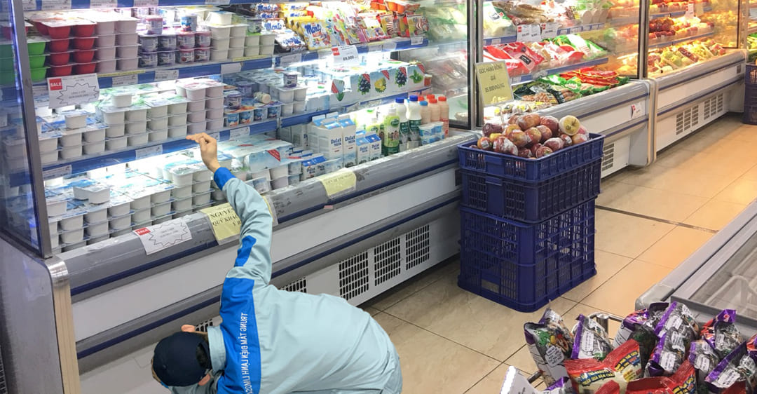sửa chữa tủ mát siêu thị
