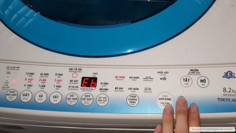 máy giặt media báo lỗi e2