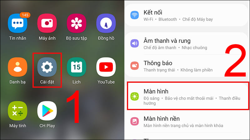 cách chỉnh phông chữ trên Samsung
