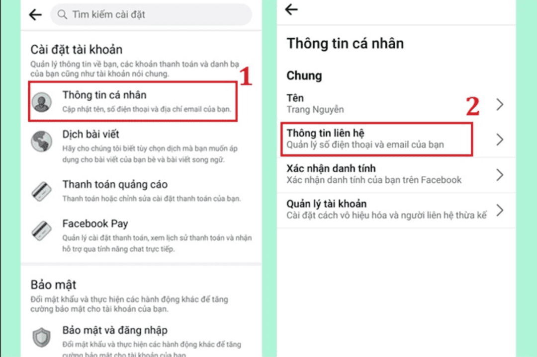 Cách thêm số điện thoại trên facebook bằng điện thoại