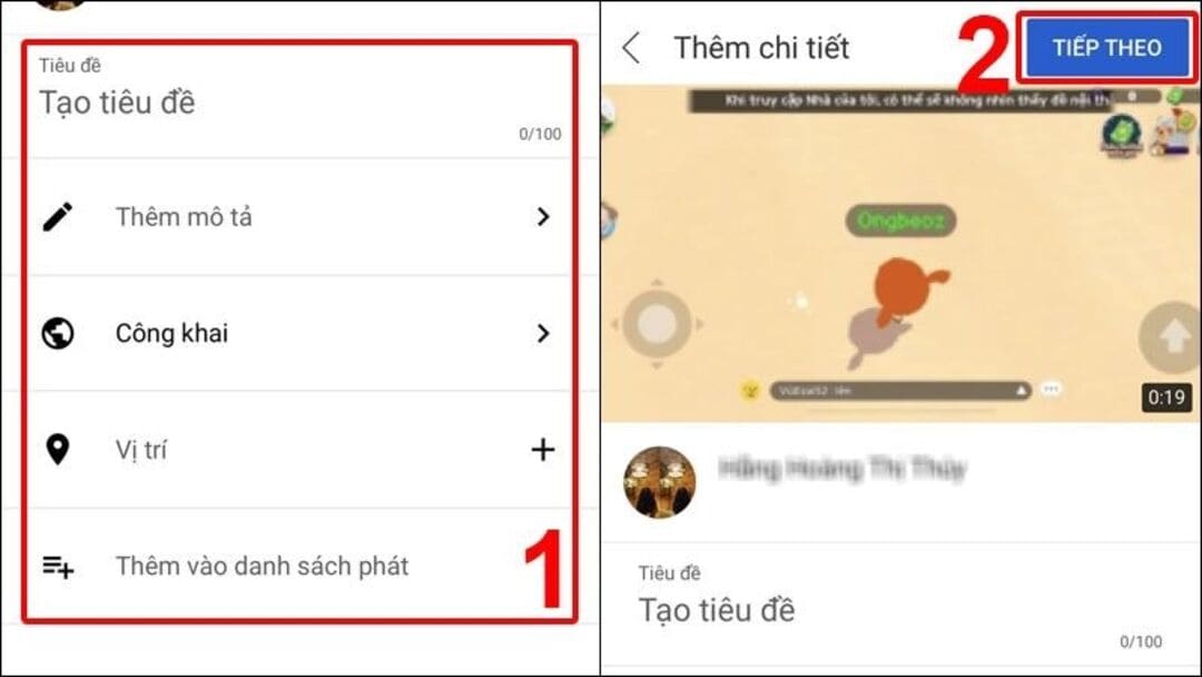 Chọn video cần được tải lên