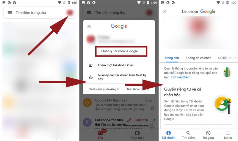 hướng dẫn cách thoát tài khoản google trên điện thoại