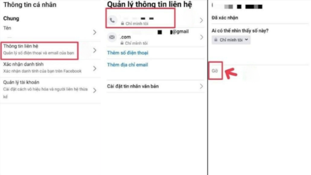 Khắc phục lỗi không gỡ được số điện thoại facebook
