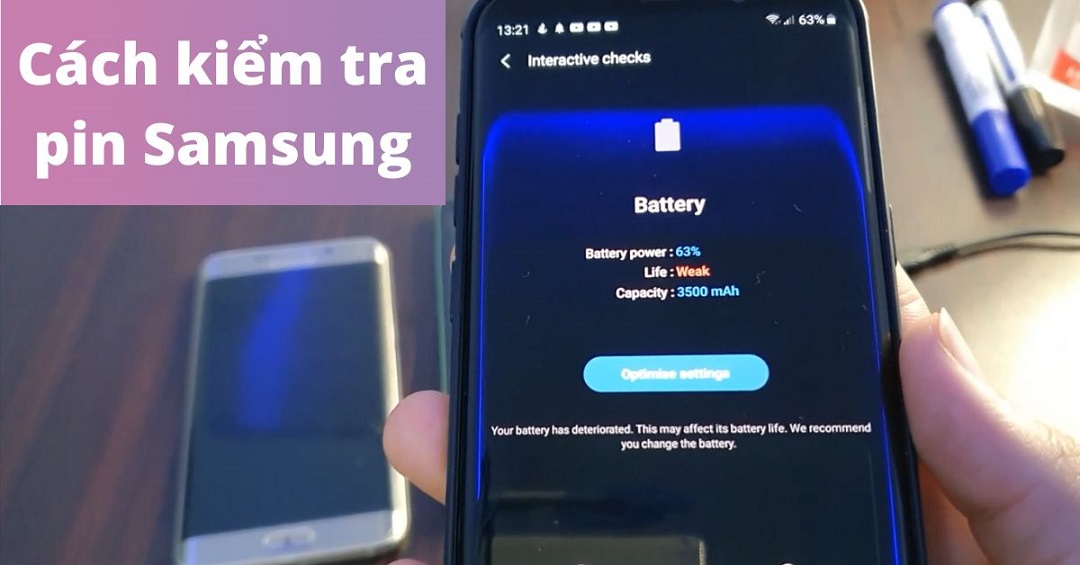 Kiểm tra pin samsung