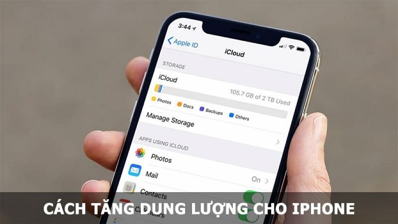 tăng dung lượng iphone