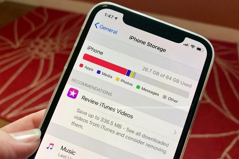 xóa dung lượng khác trên iphone