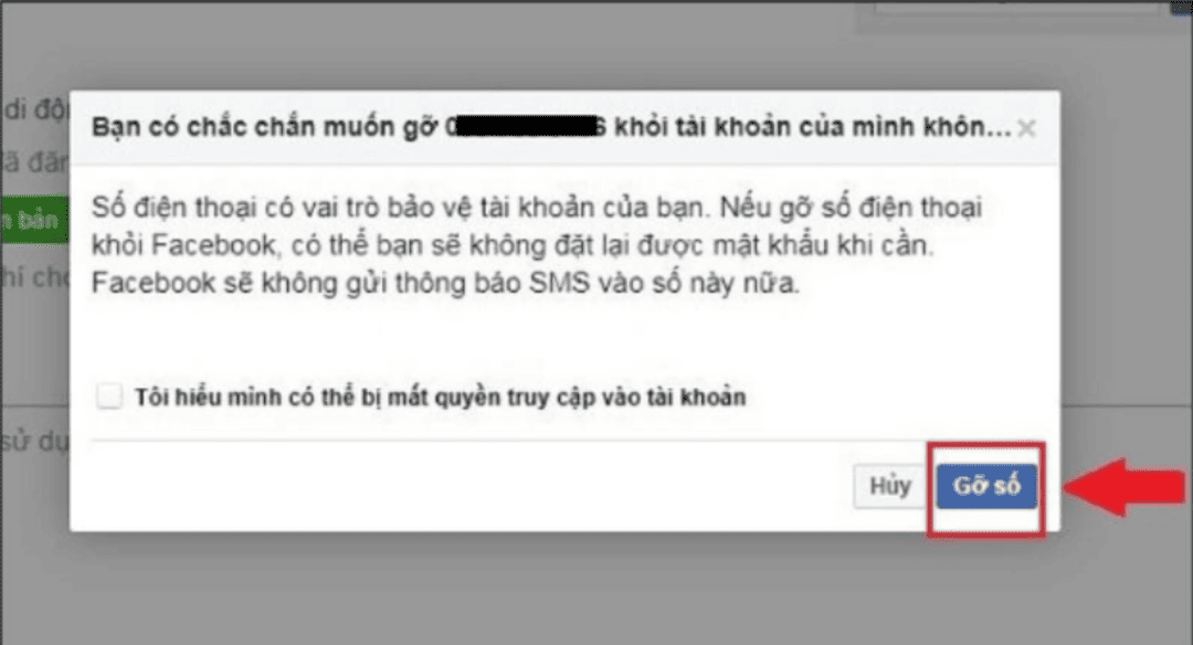 Xóa SĐT facebook nhanh chóng