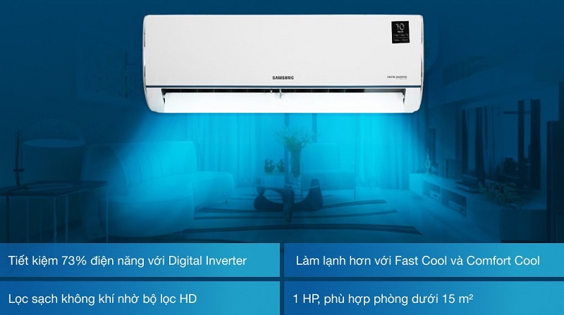 Review máy lạnh Samsung Inverter 1 HP AR09TYHQASINSV