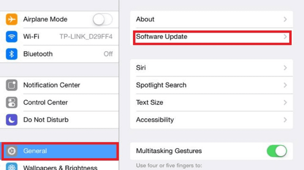Cập nhật phần mềm ios