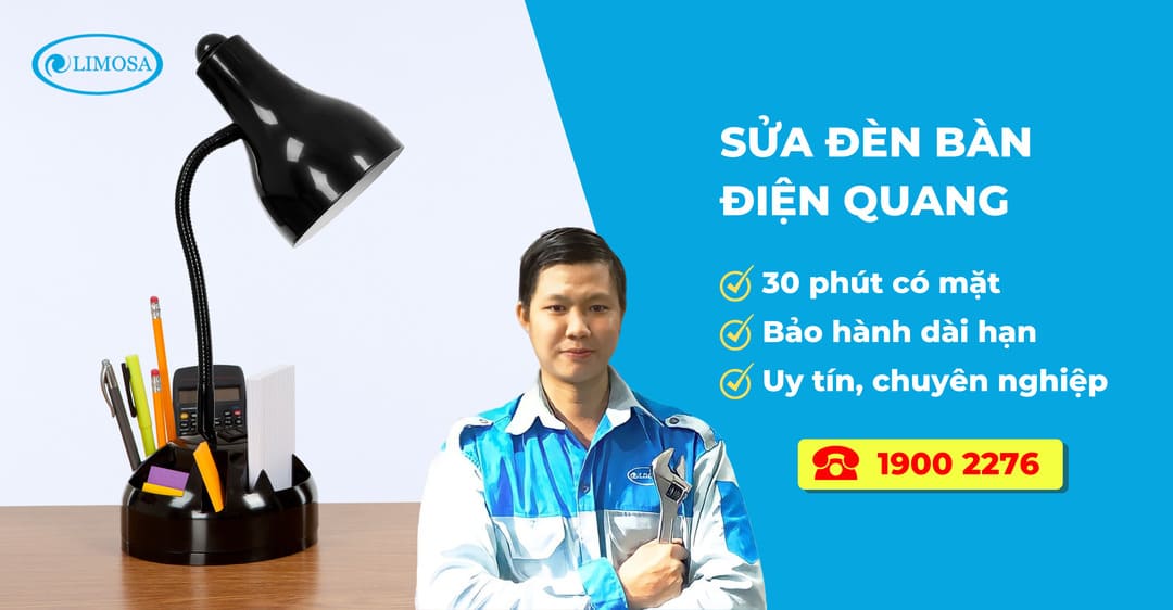 sửa đèn bàn Điện Quang limosa