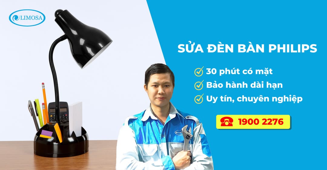sửa đèn bàn Philips limosa