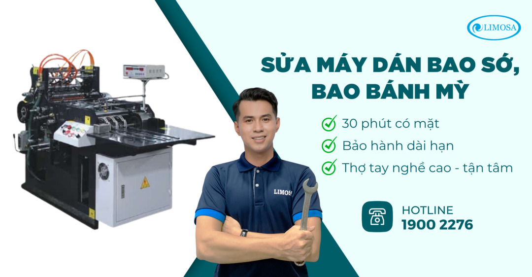 Sửa Máy Dán Bao Sớ, Bao Bánh Mỳ Limosa
