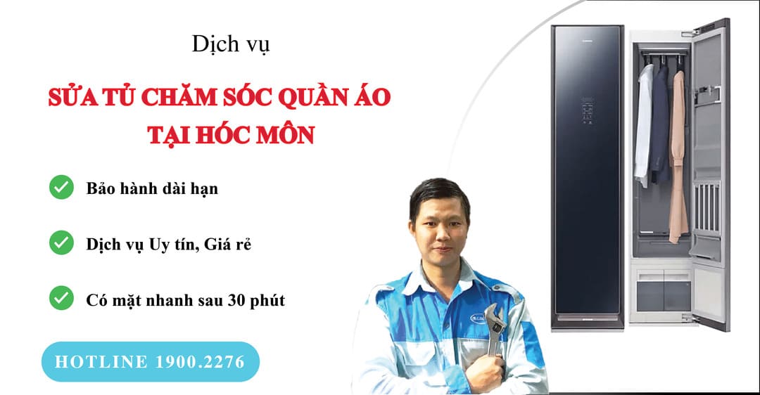 sửa tủ chăm sóc quần áo tại Hóc Môn