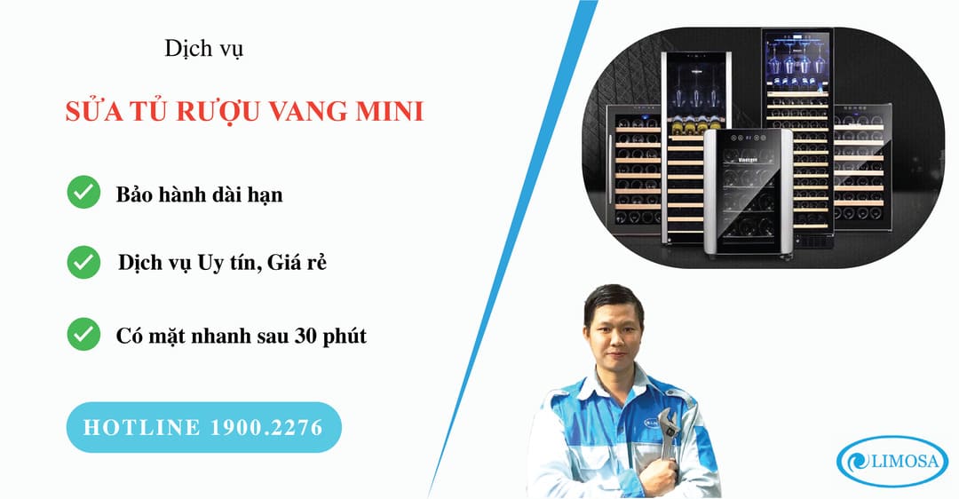 sửa tủ rượu vang mini limosa