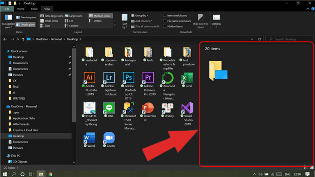 Tắt Preview Pane để xóa file trên máy tính