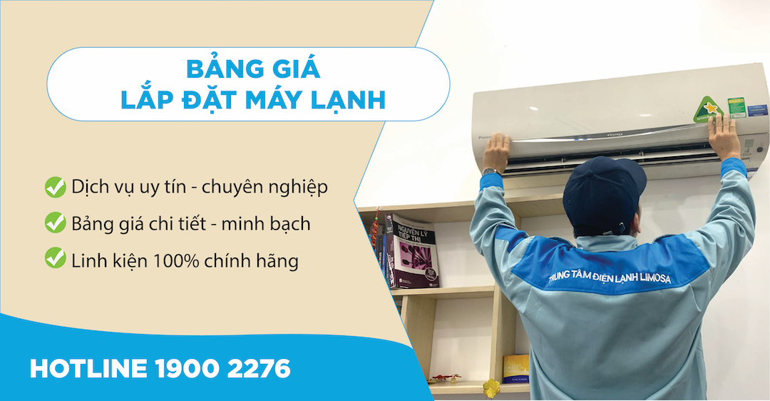 bảng giá lắp đặt máy lạnh