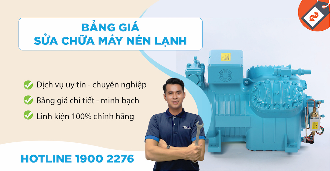 bảng giá sửa chữa máy nén lạnh