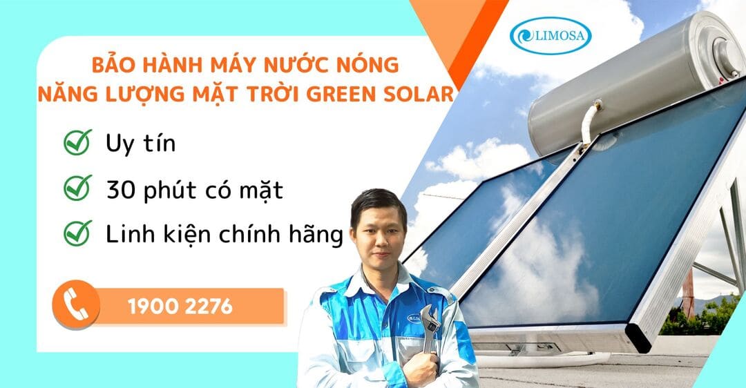 bảo hành máy nước nóng năng lượng mặt trời Green Solar