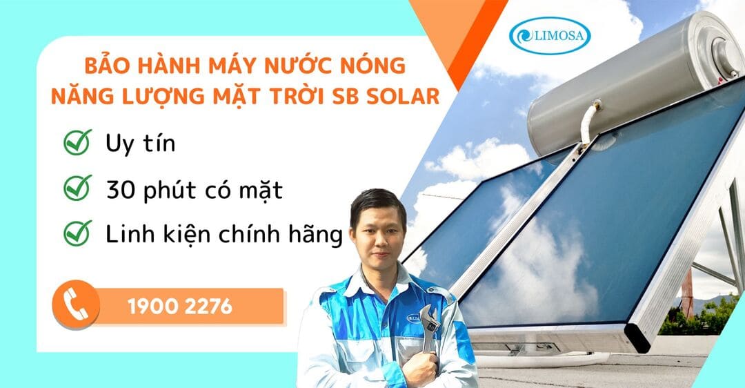 bảo hành máy nước nóng năng lượng mặt trời Sb Solar