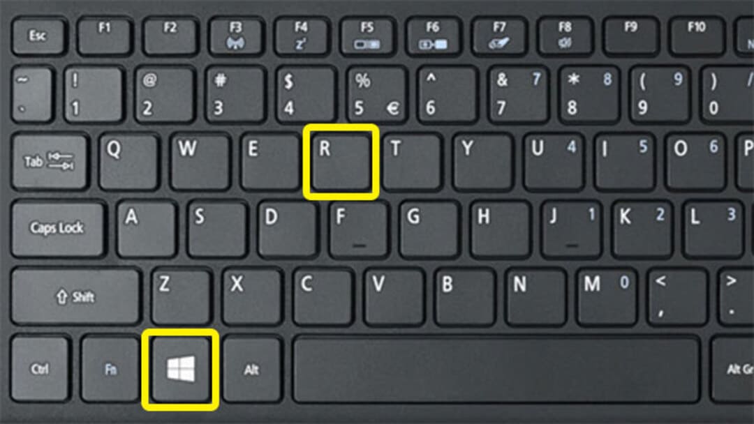 bước 1 tổ hợp phím windows r