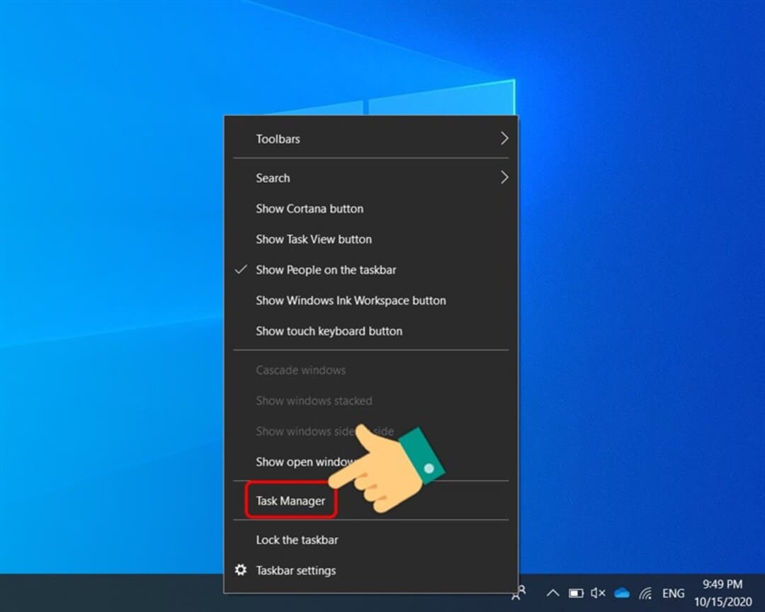 bước 2 Thanh Task Manager