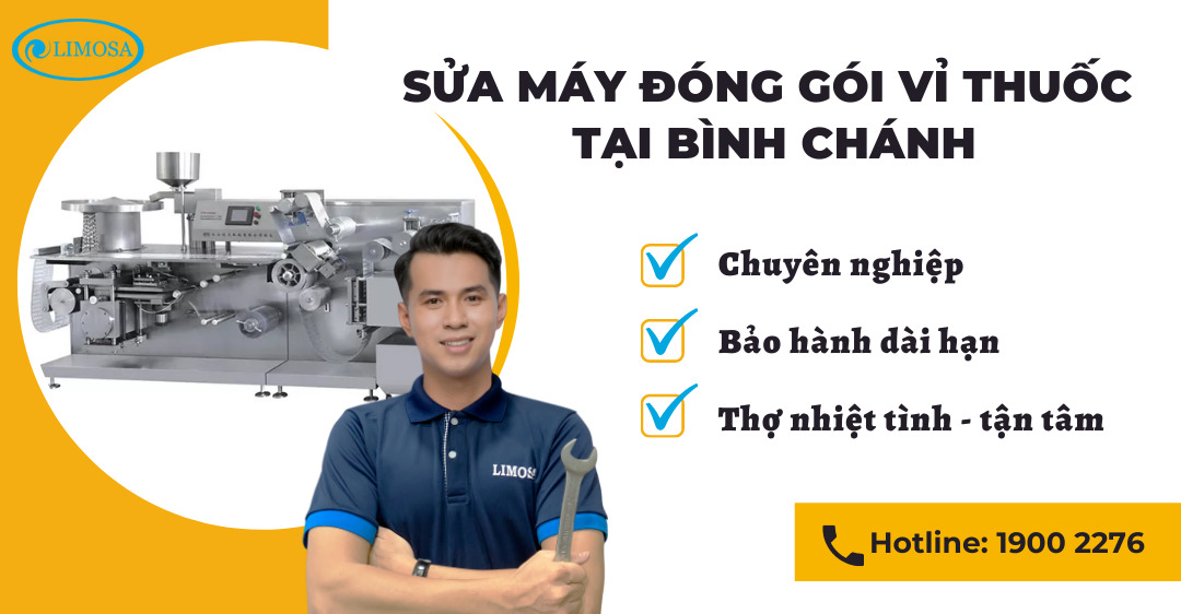 Sửa Máy Đóng Gói Vỉ Thuốc Tại Bình Chánh Limosa