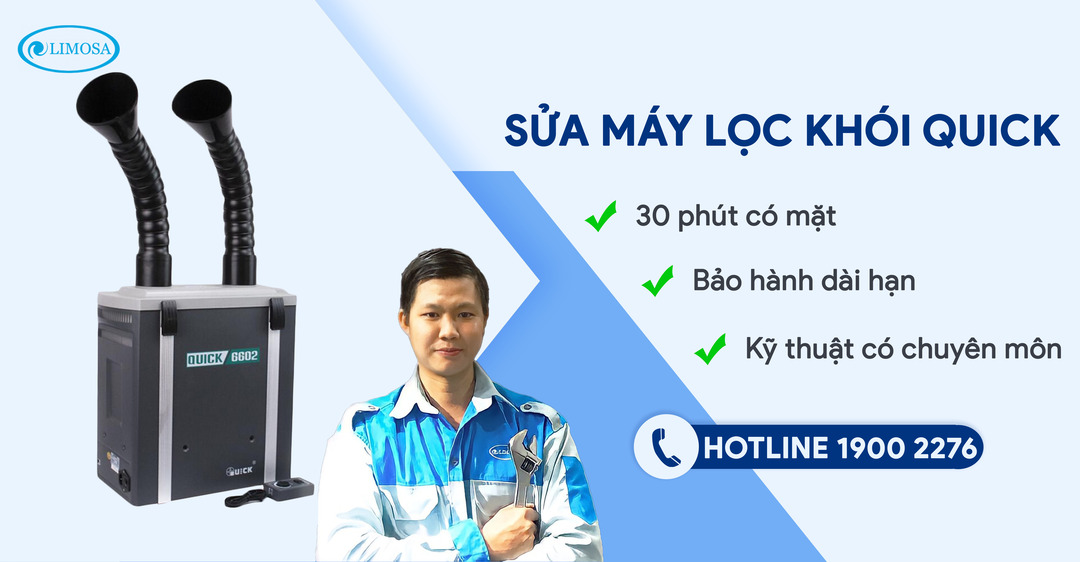 sửa máy lọc khói quick limosa
