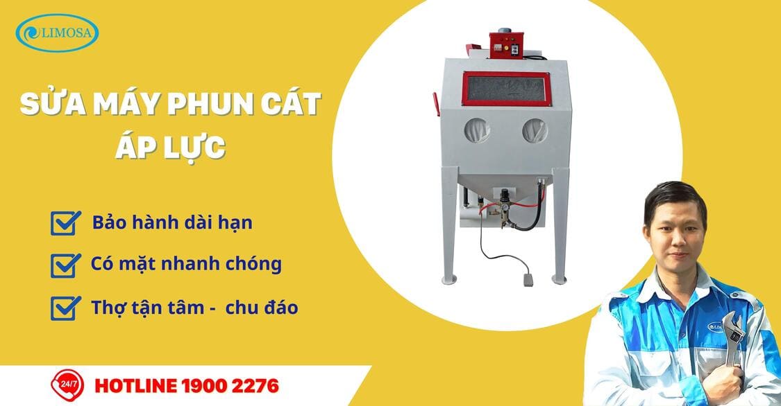 sửa máy phun cát áp lực