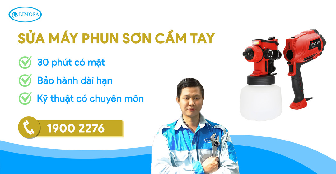 sửa máy phun sơn cầm tay limosa